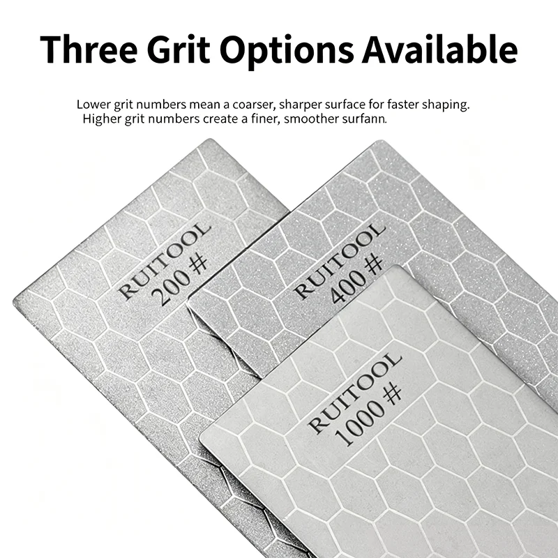Honing Tool 200-1000# Professional Diamond Knife Sharpener Sharpening Stone plate Kitchen chef Knife whetstone honeycomb pattern