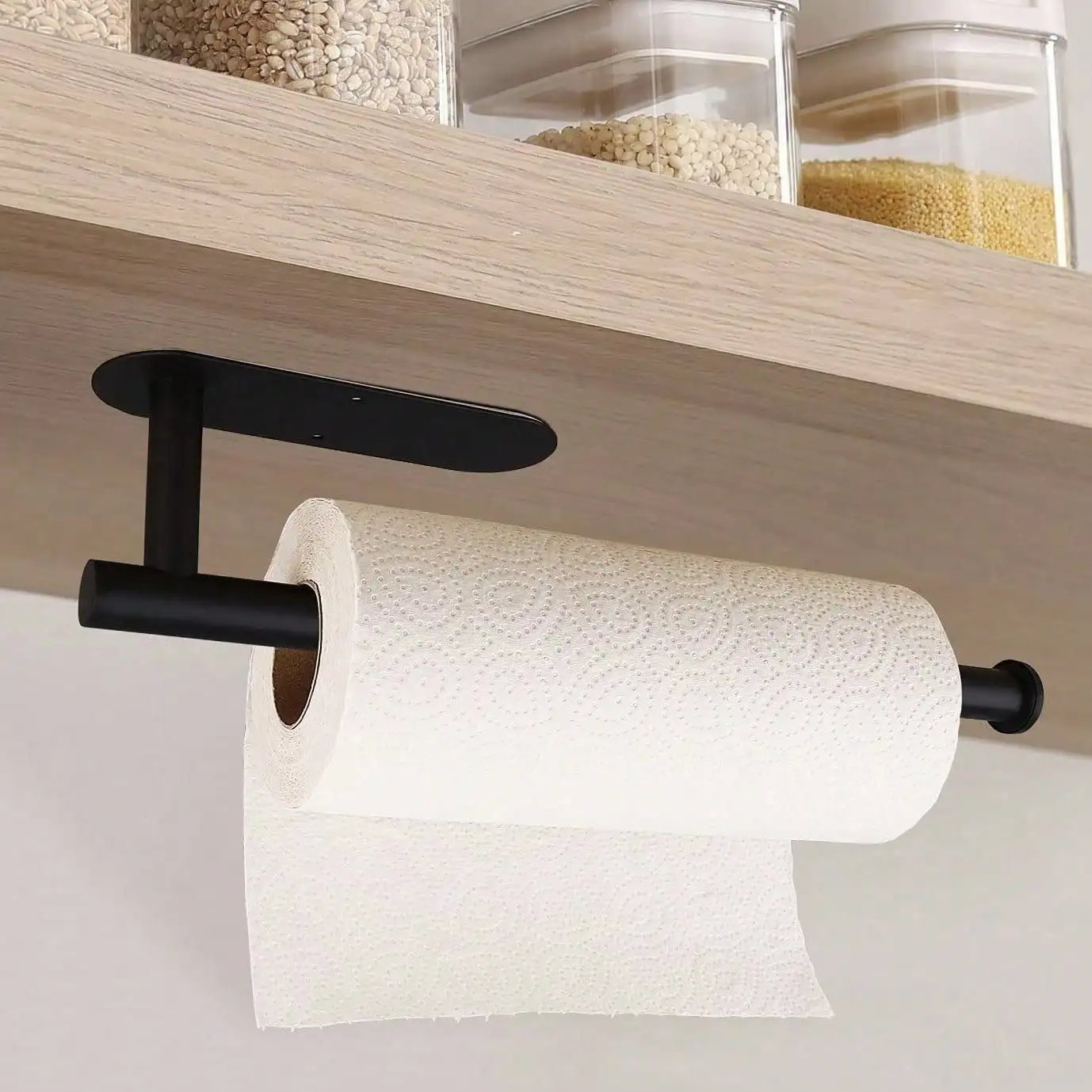 

Self Adhesive Paper Towel Holder, No Drill Under Cabinet Paper Towel Roll Holder, Stainless Steel Paper Towel Rack For Kitchen,