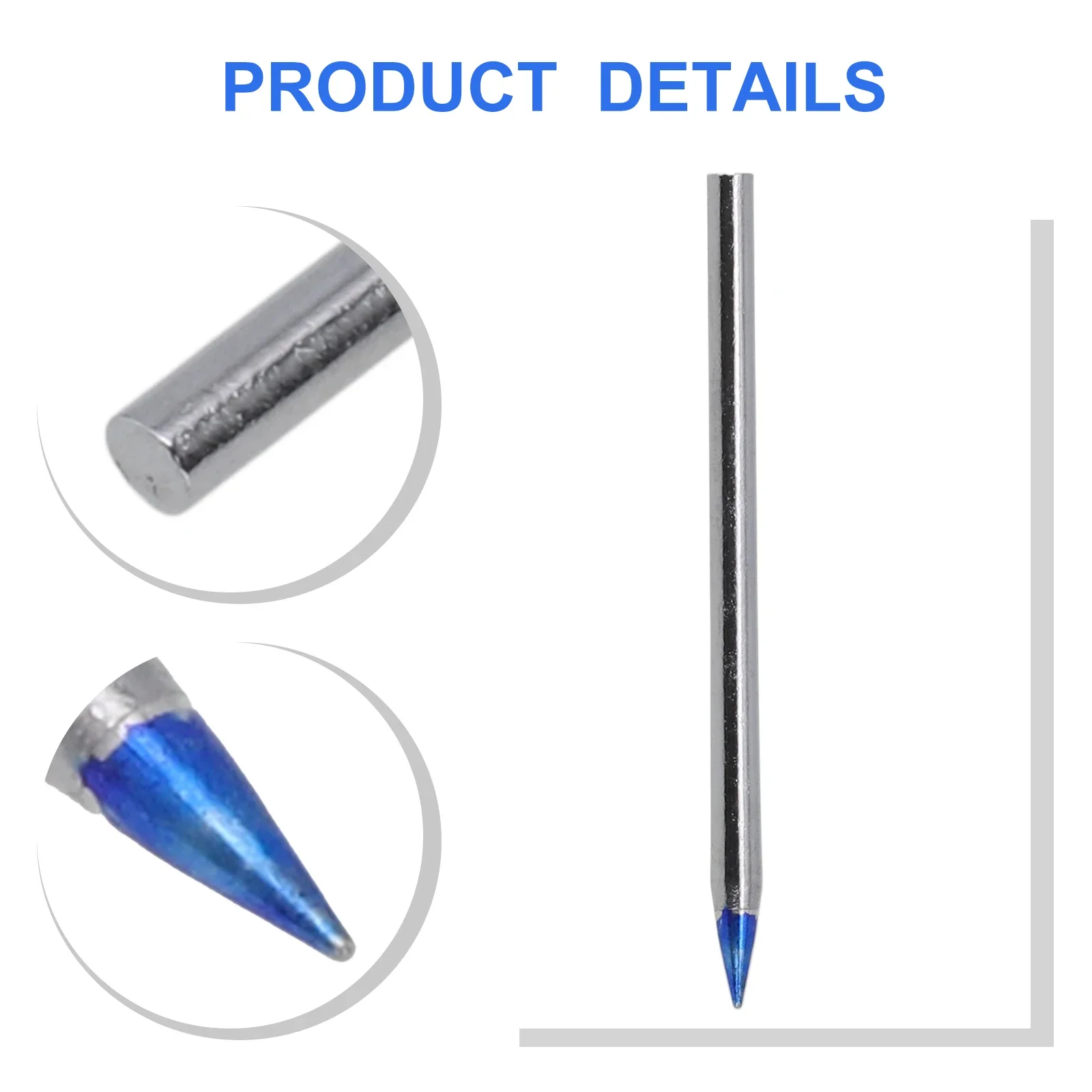 1pc Blue Pointed Welding Tips 30/40/60/80/100/150W External Heat Soldering Iron Replacement Heater Solder Tip Soldering Access