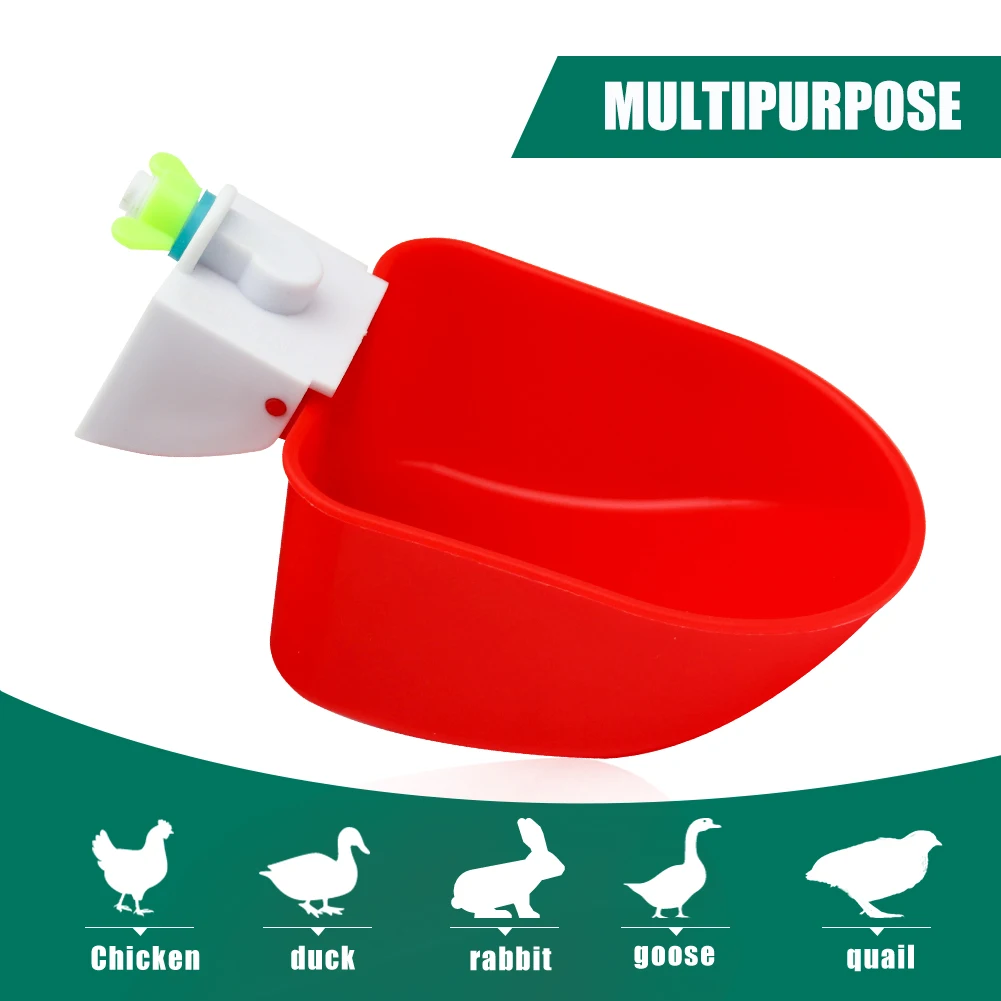 

5-10Pcs Automatic Chicken Goose Duck Drinking Bowl Plasticl Chicken Waterer Bowl Farm Poultry Water Dispenser Chicken Feeder