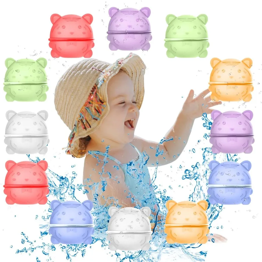 Palloncini d'acqua magnetici riutilizzabili per adulti Palline antispruzzo per bombe d'acqua ricaricabili autosigillanti a riempimento rapido con modelli squisiti