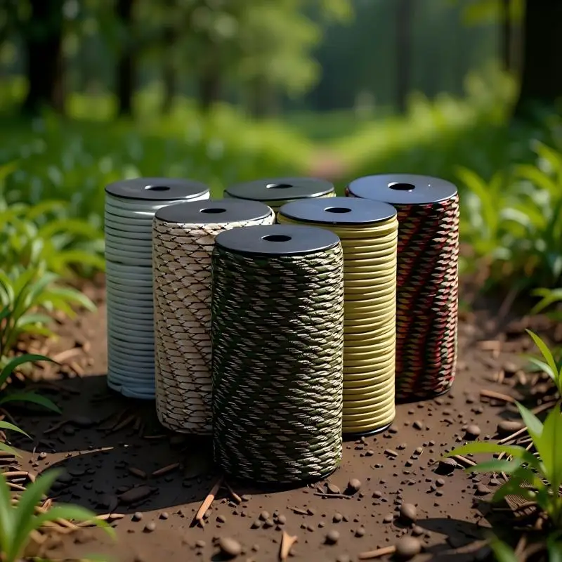 

30/50/100m Shaft Mounted 9-Core 4mm Paracord DIA Outdoor Camping Emergency Survival Rope Tent Canopy Pull Rope Windproof Rope