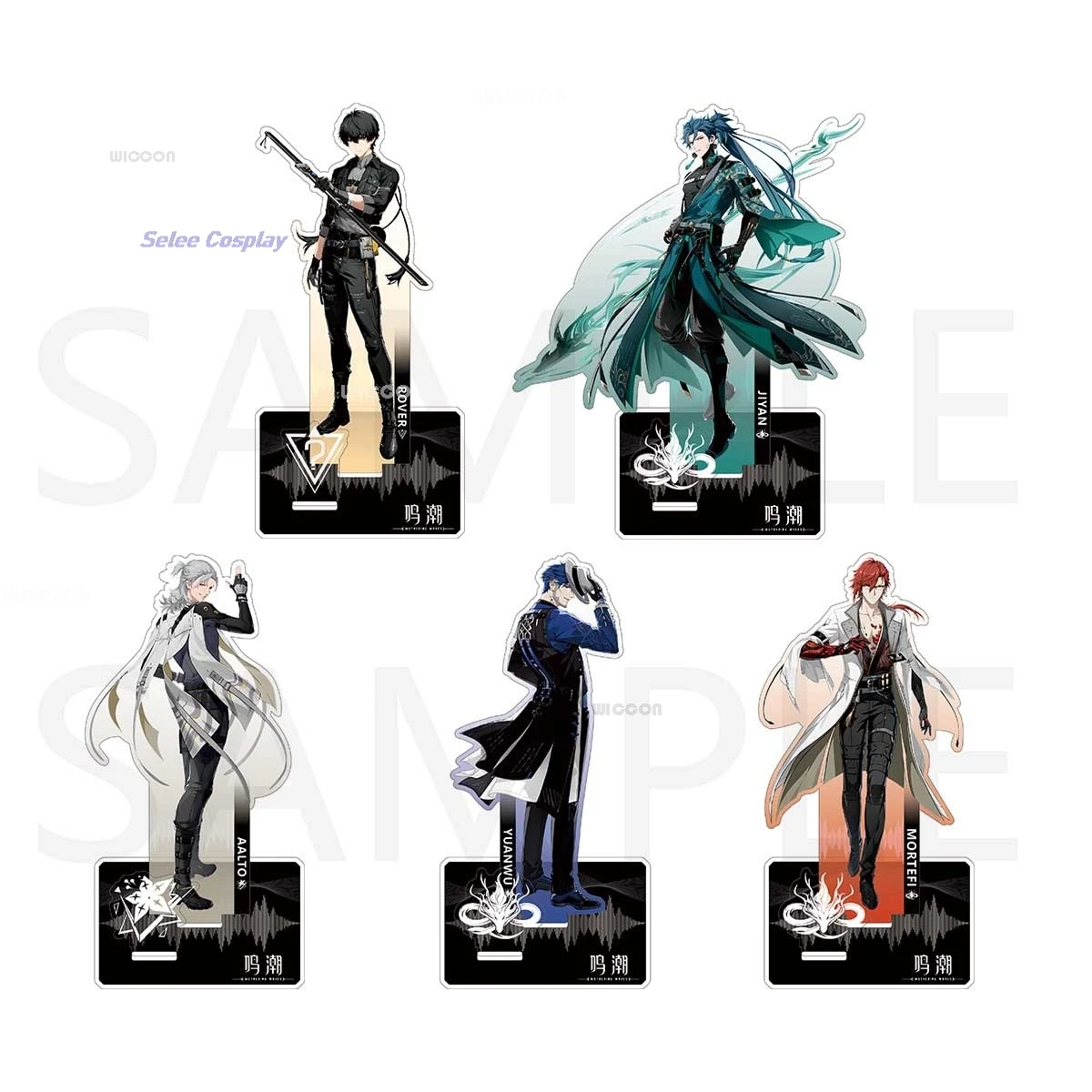 Wuthering Waves Anime Cosplay Jiyan Encore Jianxin Yangyang Rover Game Anime Acrylic Stand Model Desk Decor Standing Sign Gift