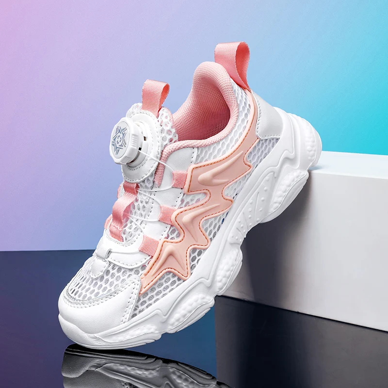 

Running Shoes for Girl Mesh Breathable Flat Comfortable Summer Breathable Casual Tennis Shoes Lightweight Trendy Kids Sneakers