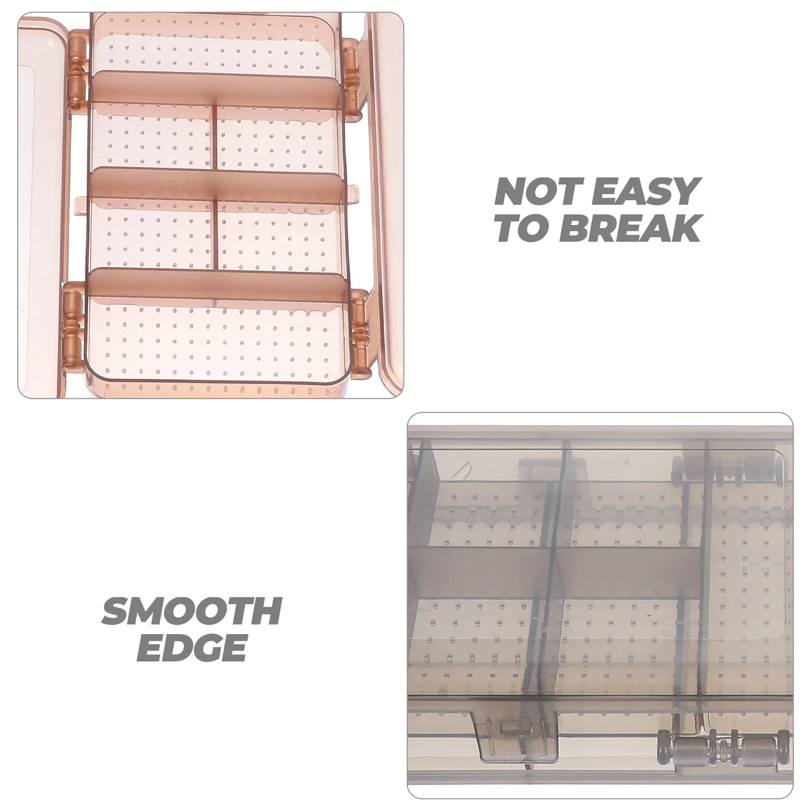 

2 шт. коробка для хранения ювелирных изделий, 2-слойный штабелируемый чехол, прозрачный черный, коричневый органайзер из полипропилена для колец, сережек, дома, спальни