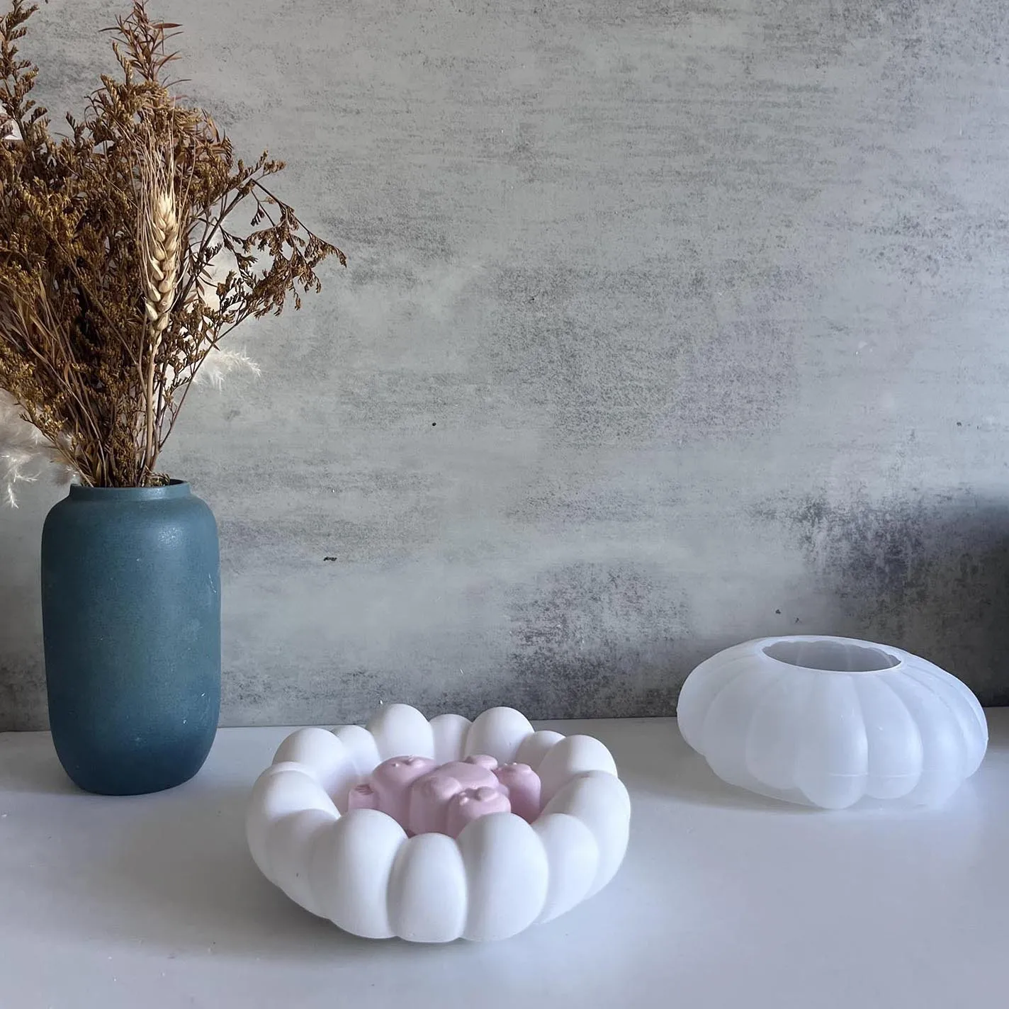 Blase Ablage Silikon Form DIY Harz Gips Zement Geschenk Casting Form Runde Blume Wolke Herz Form Untersetzer Wohnkultur