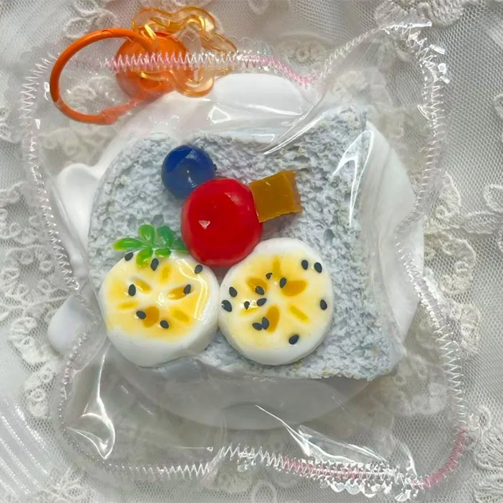 Creative Simulated Bread Squishy Toy Kneading Simulated Food Mock Bread Pincher Handmade Super Soft Squeeze Fidget Toy Keyring