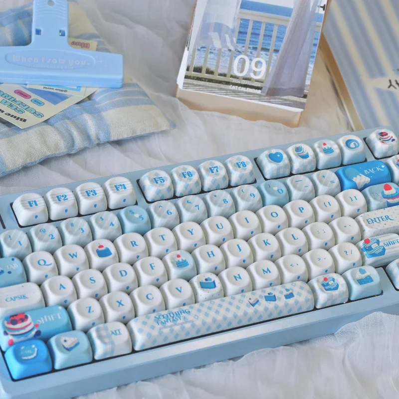 Sui Dreams 134keys Keycap Set Custom New MOA Profile Thermal Sublimation PBT Keycaps for MX Switch Mechanical Keyboard Key Caps