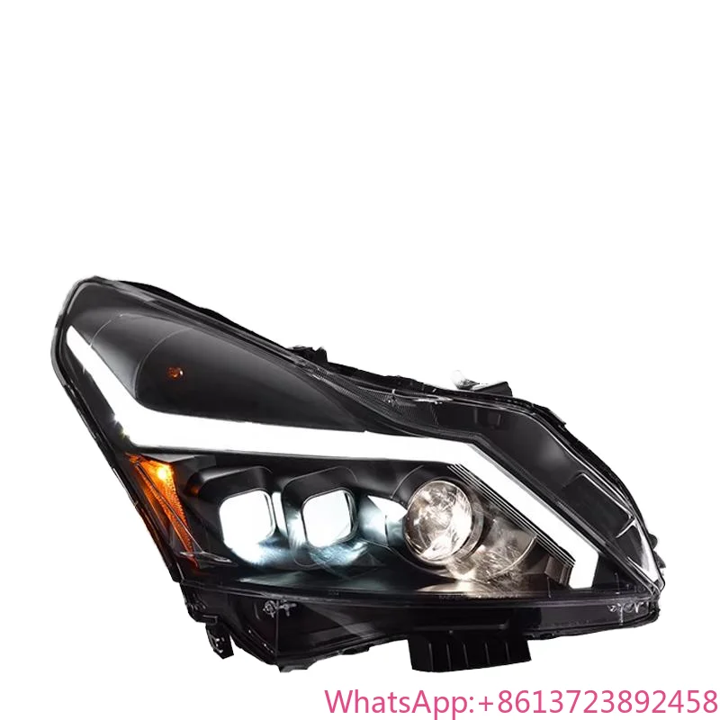 

For For Honda Fit 2010-2014 4-lens Headlight Assembly Plug and Play Upgrade LED Front Headlights Day Running Light