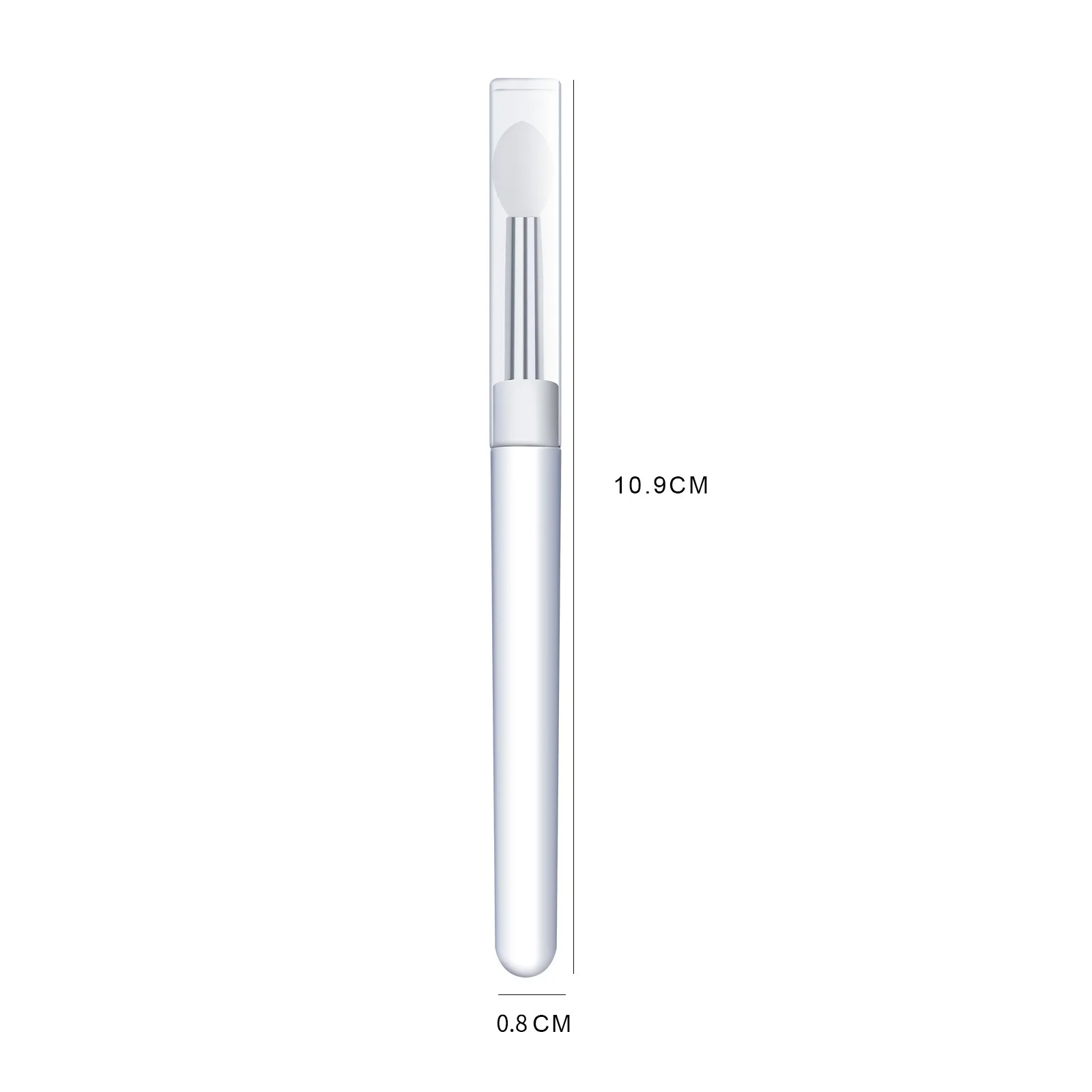 Nail Art Silicone Brush Reusable Universal Mirror Powder Pigment Applying Manicure Tool Easy To Use Transparent Applicator Stick image 6