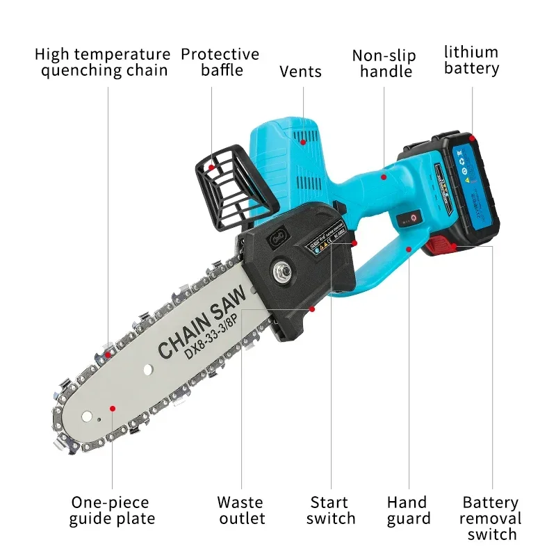 

2025/SUCA 21v Electric ChainSaw Electric Mini Chain Saw With Battery