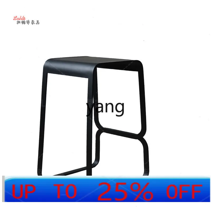 

LMM Outdoor Simple Metal Anti-rust Bar Chair High Stool Home Creative Master Bar Milk Tea Chair