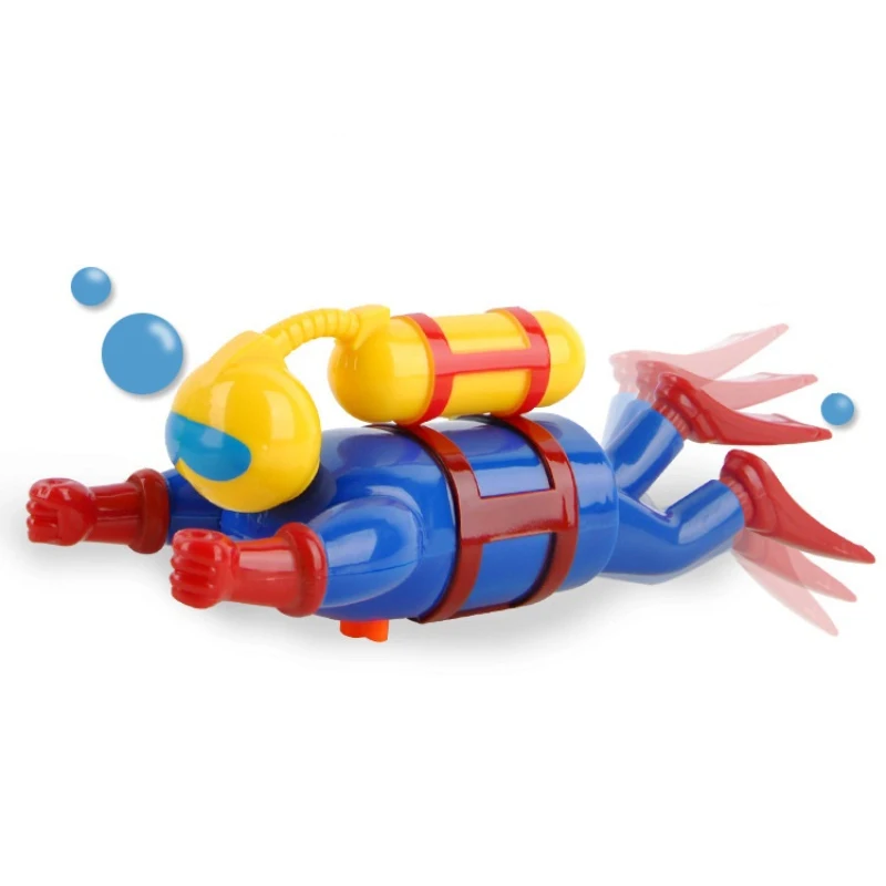 Creative Divers Doll Clockwork Toys Baby Bath Toys  Swimming Simulation Potential Diver Infant Kids Bath  Shower Games Baby Gift