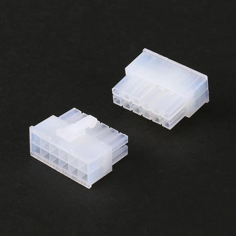 20Pcs 5557 4.2mm 2P 4P 6P 8P 10P 12P 14P 16P-24Pin White Male Plug Plastic Shell For Car Computer Power Connectors Housing