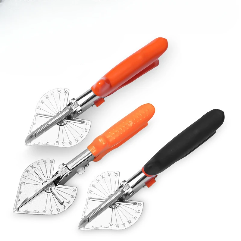 

Multi-angle Bevel Scissors Angle Shear 45-135 Degree Angle Mitre Siding Wire Duct Cutter with 10 Replacement Blades and Spanner