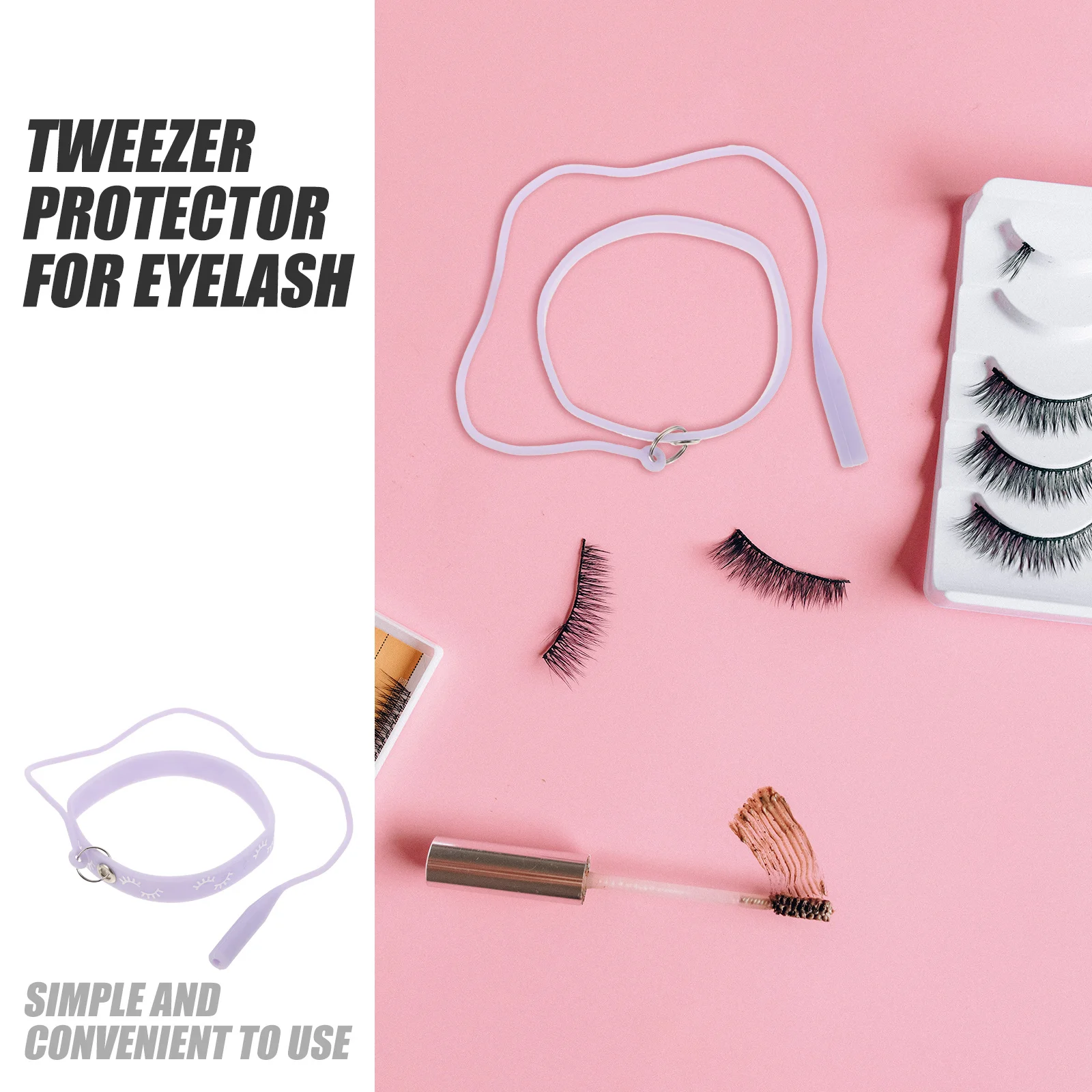 لاش الملقط سيليكون معصمه حامل حامي رمش تمديد لوازم الضروري لاش الفنان أداة مكافحة فقدان دائم #4