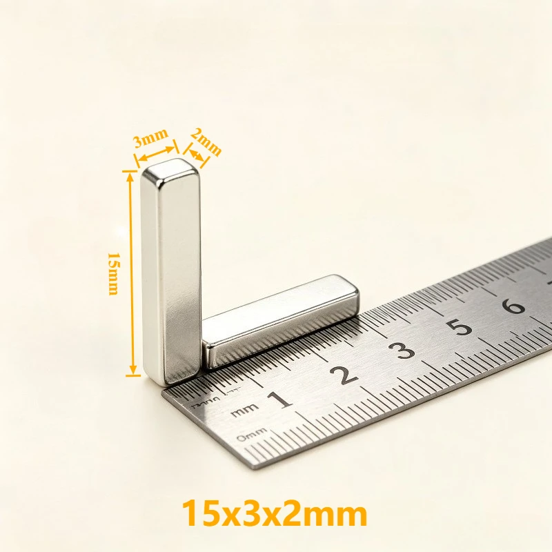 15x3x2mm N35 Rectangular Block Neodymium Magnet 15*3*2 mm Super Powerful Permanent Rare Earth Magnetic Magnet for DIY Home