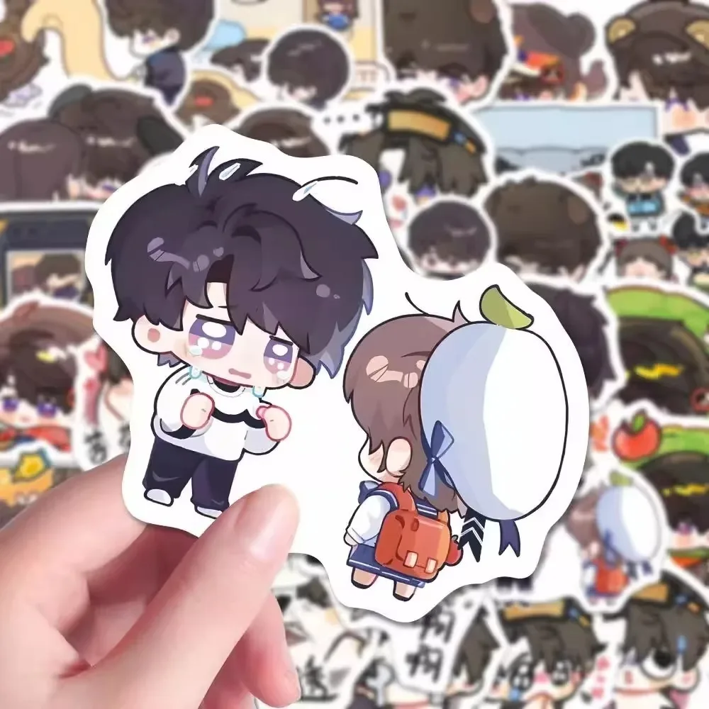 63 قطعة Q-نسخة الحب و Deepspace Caleb ملصقات مقاومة للماء DIY بها بنفسك الهاتف سكيت دفتر الكمبيوتر المحمول الغيتار دراجة نارية سطح المكتب