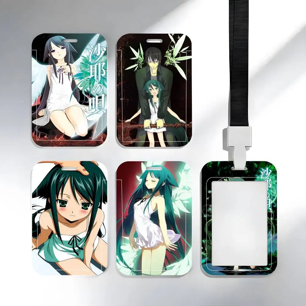 1 unidad Funda protectora clásica de anime S_Saya No U_Uta para tarjetas de identificación, tarjetas escolares, tarjetas de acceso, tarjetas de autobús y tarjetas de comida, con sistema de fácil inserción.