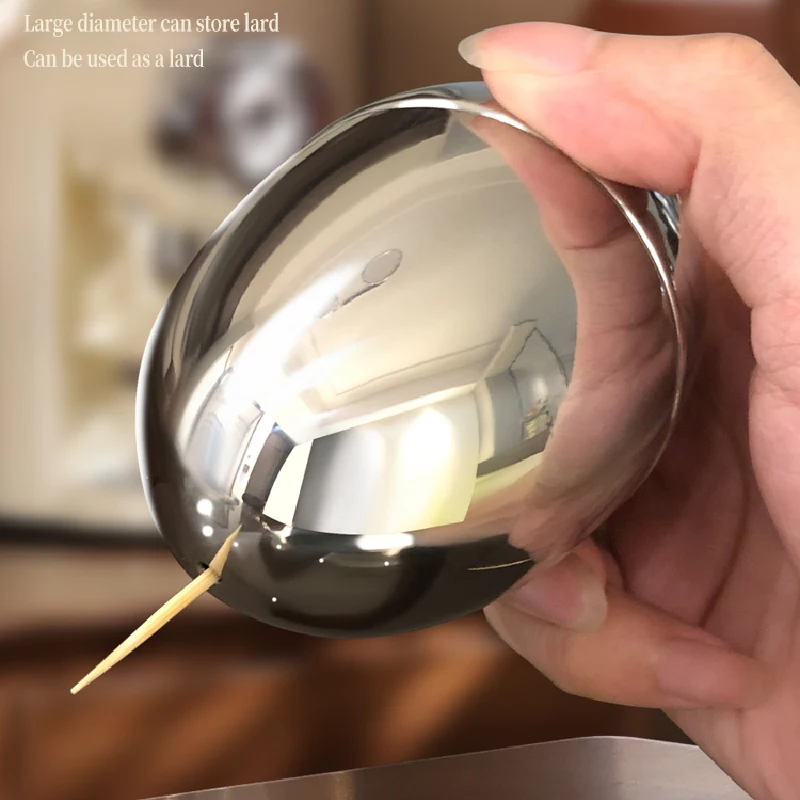 304 Stainless Steel Toothpick Storage Box Egg-shaped Toothpick Tube Luxury Household Toothpick Jar Home Decoration Ornaments image 3