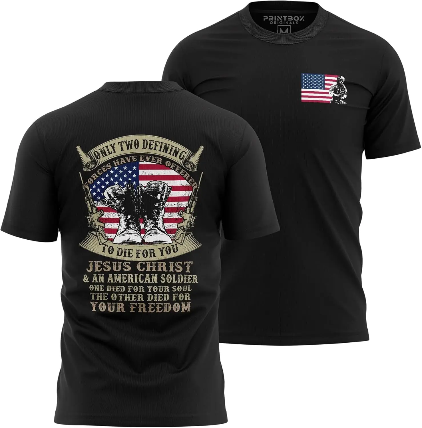 Only Two Defining Forces Veterans Tshirt for Men, Military Service Gifts, Vet Apparel