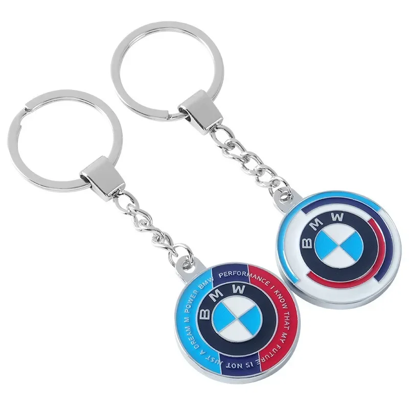 Car keyring for 50th Anniversary Car Logo Metal Keychain for BMW X1 X3 X4 X5 E46 E90 F20 E60 E39 F10 M1 M2 M3 M5 M6 E87 M Power