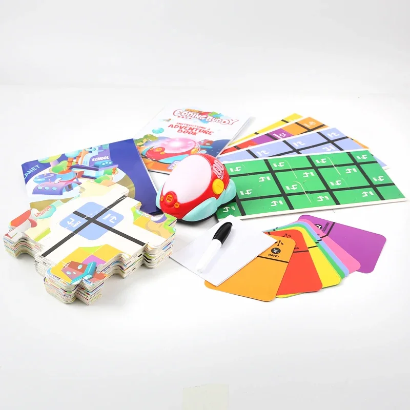 Coding Robot with Paper Puzzle Card Music Novelty Education Color sensor Program robotic toys