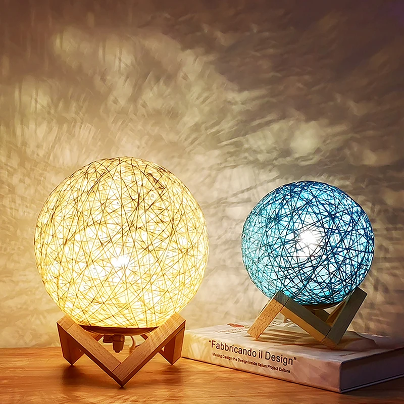 1Pc Round Concise Hand-woven Rattan Vine Ball Pendant Lampshade Light Lamp Shades Light Accessories(20cm Diameter)