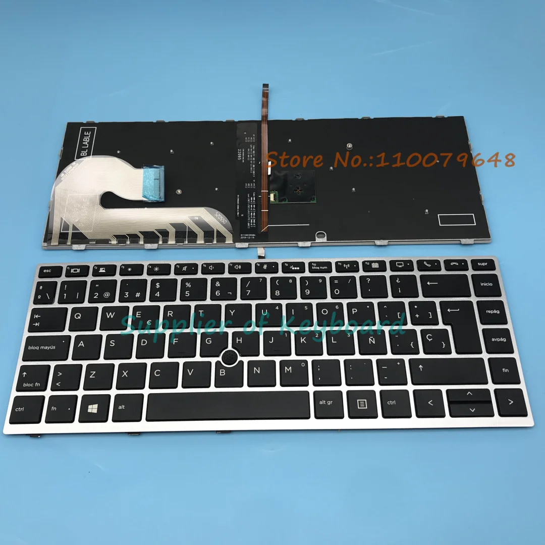 

НОВАЯ латинская испанская клавиатура для HP EliteBook 840 G5, 850 G6, 846 G8, 745 G5, ZBook 14u G5, 14u G6 с подсветкой