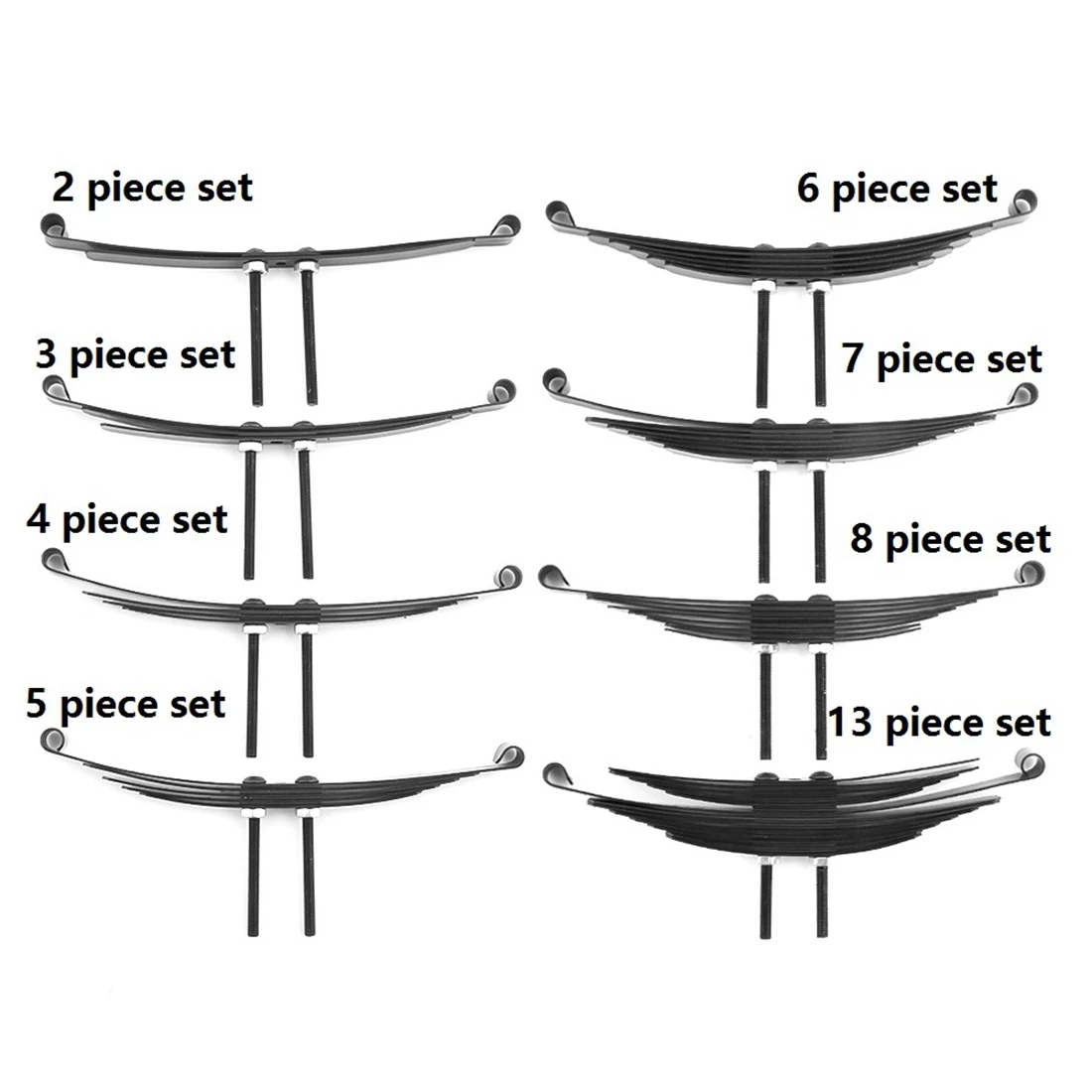 Ressorts de Cuir oral elu en Acier pour Tracteur RC 1/14 Tamiya, Remorque, Camion, Modèle de Voiture, Pièces de Rechange, Accessoires, A, 2 Jeux