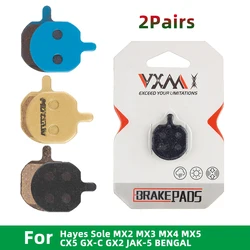 2 Pair Bicycle Disc Brake Pads For Hayes Sole MX2 MX3 MX4 MX5 CX5 GX-C GX2 JAK-5 BENGAL Resin/Copper MTB Cycling Accessories