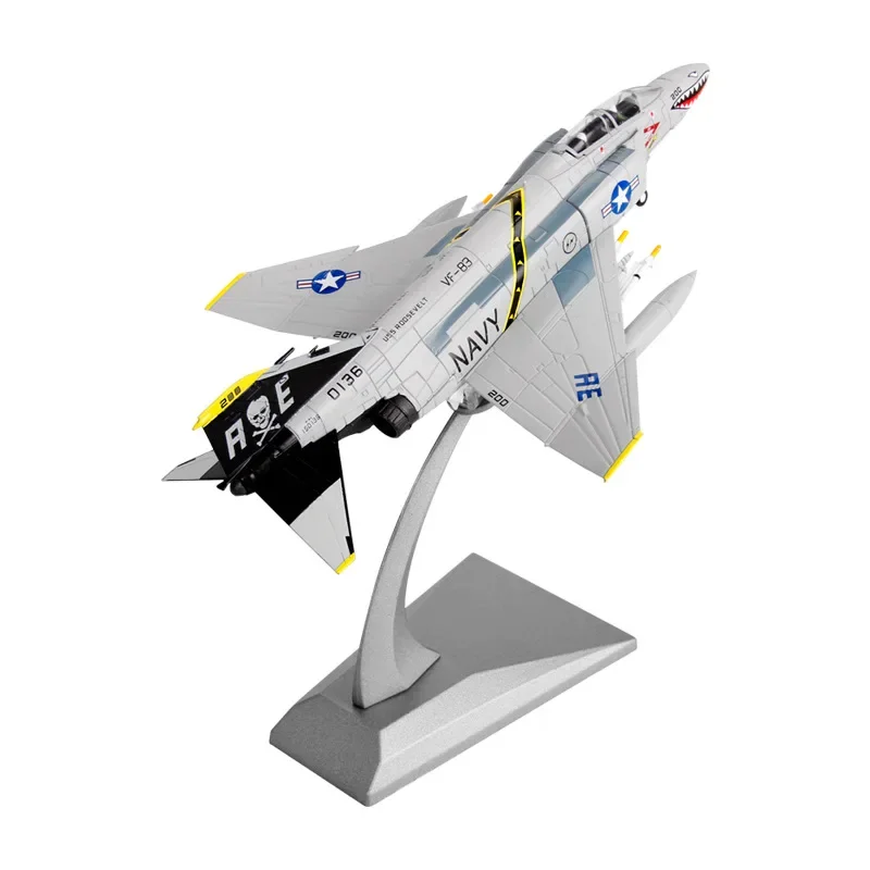 1/100 pesawat Diecast 1967 USA McDonnell F-4C Phahtom model logam mainan simulasi dapat digeser hadiah belakang untuk anak-anak