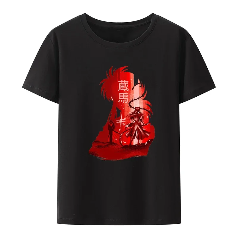 Nostalgic Japanese Anime Man Shor Sleeve T-shir T Shirt for Men Clothing YuYu Hakusho Kurama Comfortable Print Graphic T-shirts