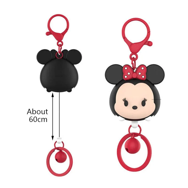 Cute Cartoons Couple Mouse Retractable Badge Reel Keyholder Office Supplies Gilr Boy Keychain