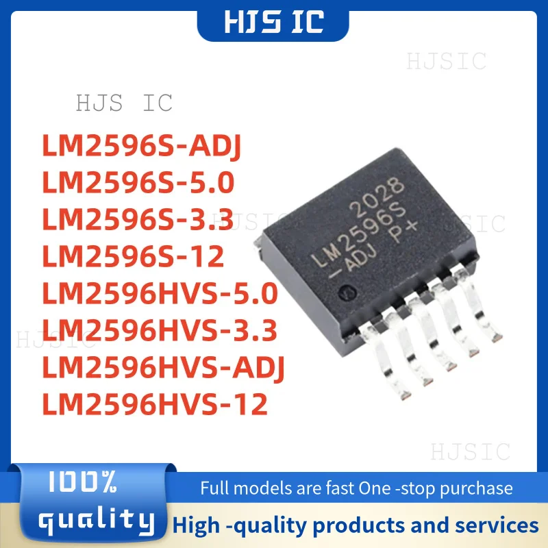 10PCS/LOT LM2596S-ADJ LM2596S-5.0 LM2596S-3.3 LM2596HVS-ADJ LM2596HVS-5.0 LM2596S-12 LM2596S LM2596HVS LM2596 TO-263-5