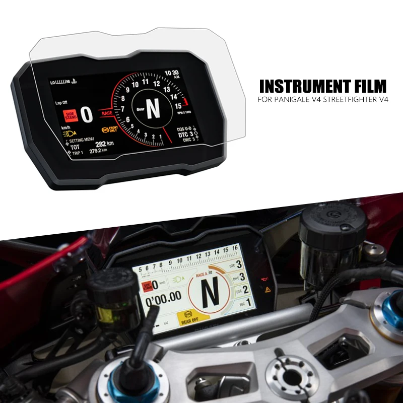 Fit For DUCATI Panigale V4 2018-2023 Streetfighter V4 2020-2023 Motorcycle Speedometer Scratch TPU Film Dashboard Screen Film