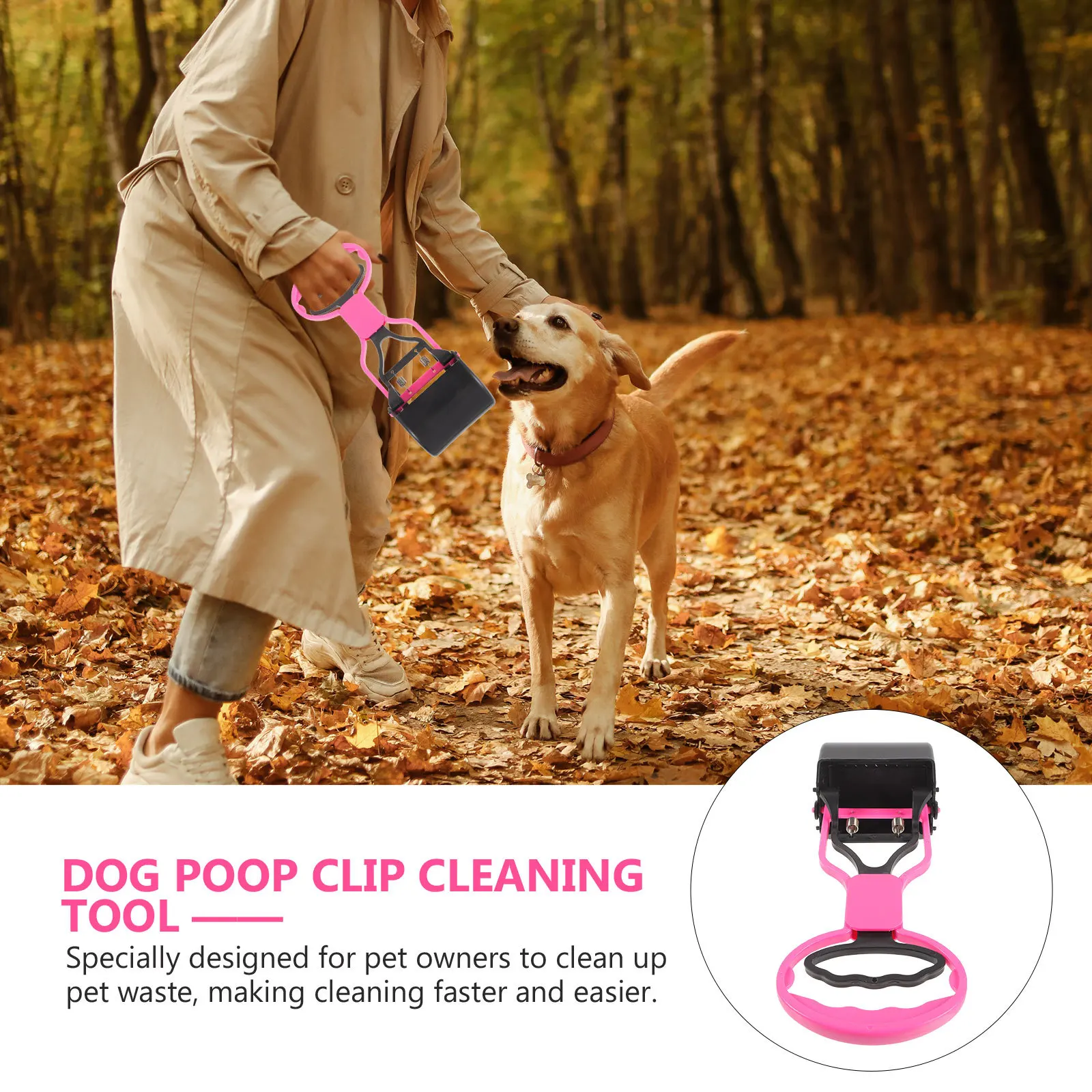 

Dog Poop Scooper Reusable Wear-Resistant Litter Picker For Medium Large Dogs Outdoor Cleaning Tool Pet Pooper Scoop Portable