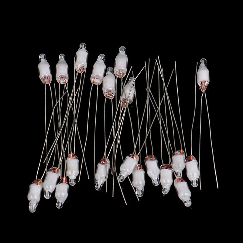 

60Pcs Red Green Blue Neon Light Bulb Indicator Light Standard Miniature Bulb 4*10mm Neon Light Bulb Indicator 20+20+20pcs