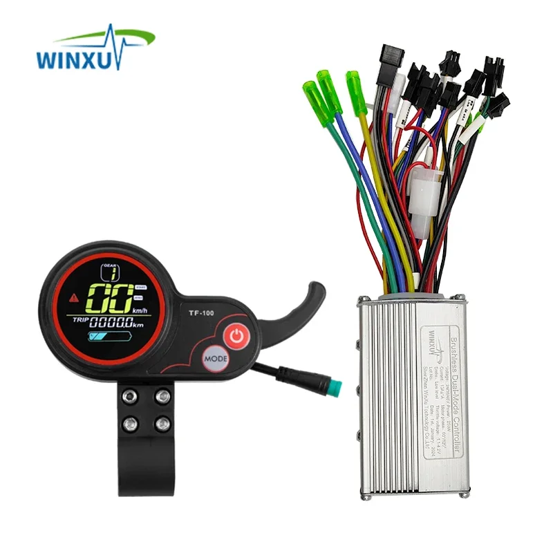 24V 36V 48V 250W 350W Ebike Electric Bike Brushless Motor Universal Drive Controller with TF-100 Colour LED LCD Display kit