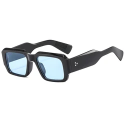 New Retro Mi Nail Square Minimalist UV Resistant Sunglasses Popular INS Personalized Fashion Sun Glasses Female