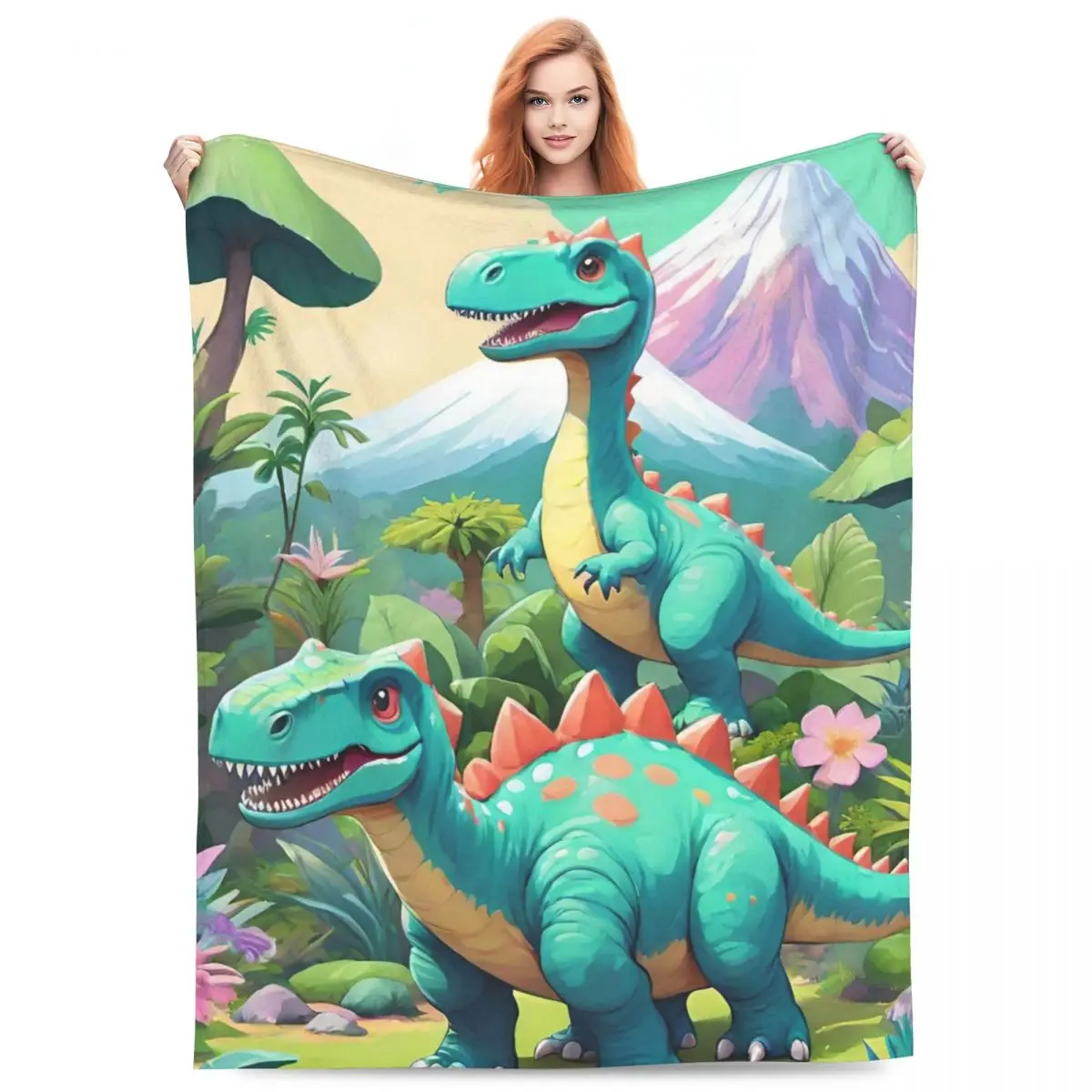 

Cute Dinosaur Animals Theme Wolfs Art Blankets Fleece Sofa Throw Blanket Throw Blankets for Home Bedroom Throws Bedspread Quilt