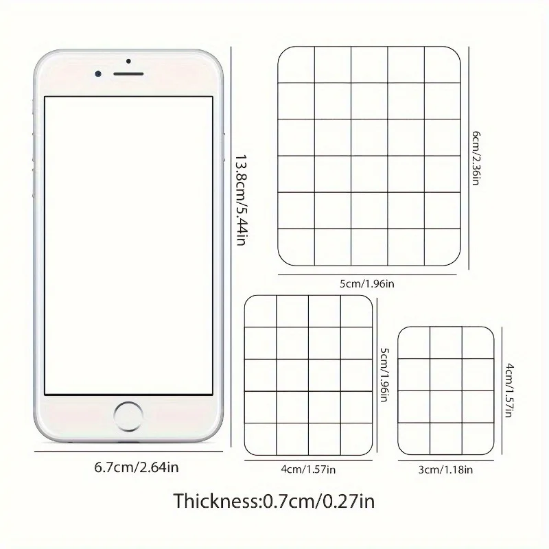 ختم أكريليك مريح ، ختم سهل ، وضع دقيق ، 3 أحجام لتختار منها ، 1 عرض #6