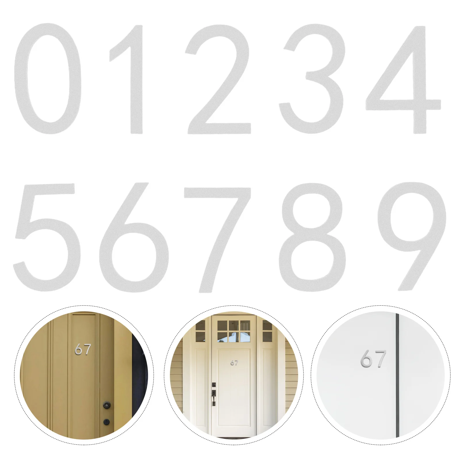 

10Pcs Self Adhesive Numbers 3D Raised Acrylic Stick on Mailbox Door Signs Apartment Home Address Numbers