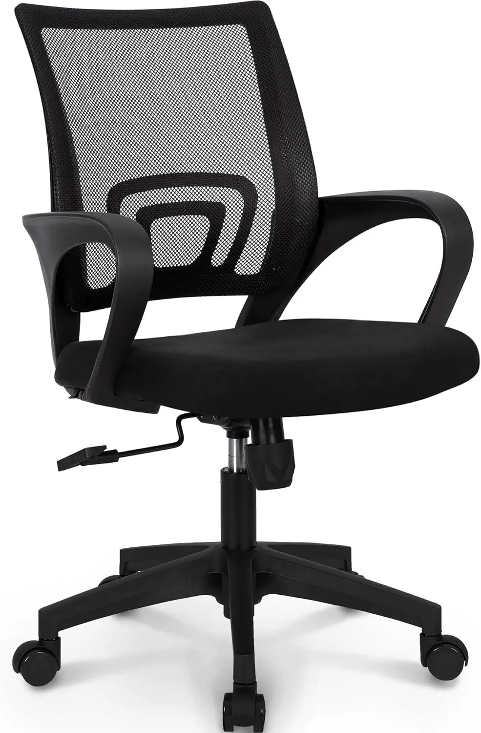 Sedia da ufficio Sedia da scrivania per computer Gaming Cuscino ergonomico con schienale medio Supporto lombare con comoda rete girevole regolabile