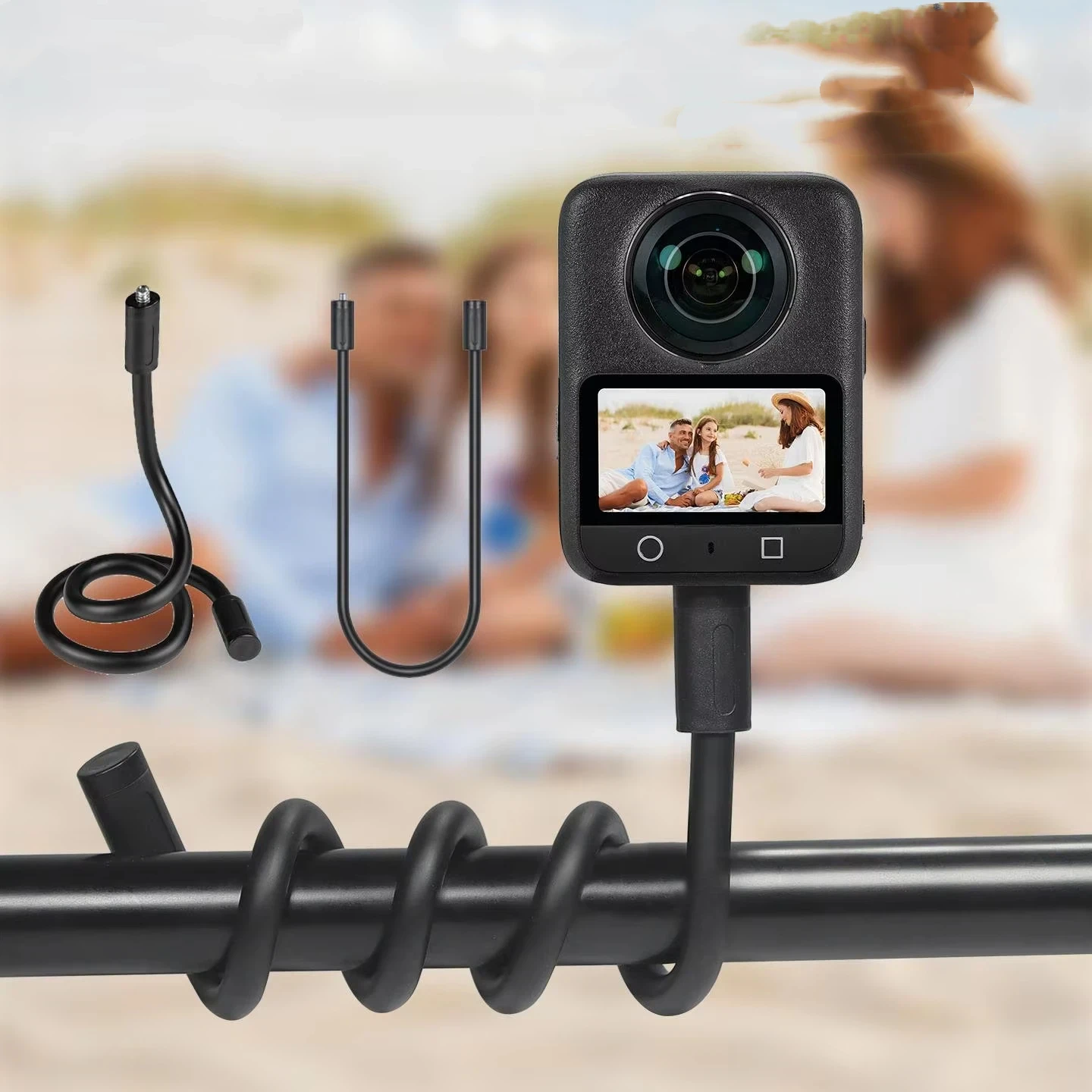 Flexible Selfie Stick Action Camera Bracket Phone Holder Mount Tripod Adapter for GoPro DJI OSMO Action Insta360 Vlog Video Pole