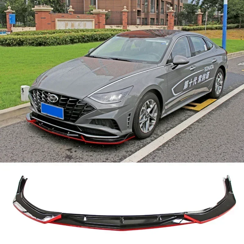 

New！ Front Bumper Splitter for Hyundai Sonata 10th 2019 20 Lip Diffuser Carbon Surface Skirt Body Kit Spoiler