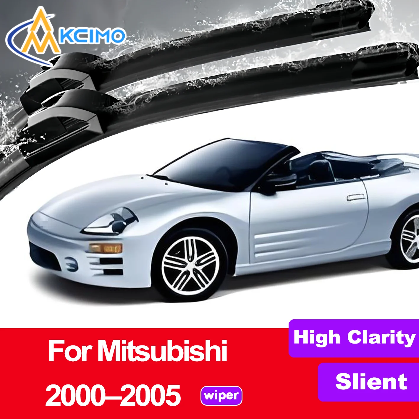 

2PCS HD Car Windscreen Wipers for Mitsubishi Eclipse D52A/D53A 2000-2005 Front Windshield Auto Wipers Blade Accessories 2005