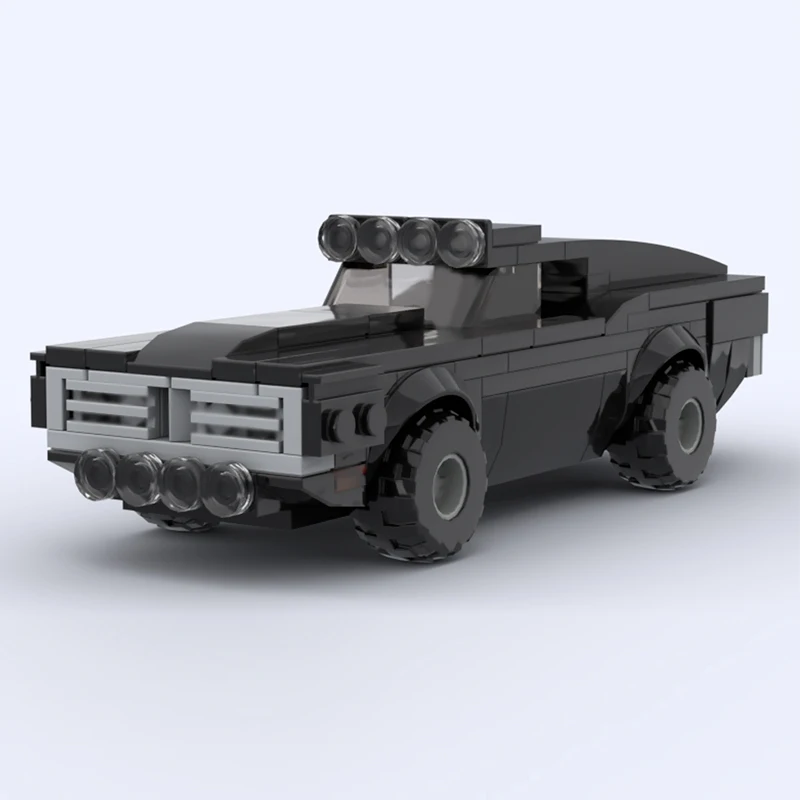 Modello di auto da città MOC Mattoni da costruzione American Muscle Fastback Auto Tecnologia modulare Regali di festa per bambini Assemblare giocattoli vestito