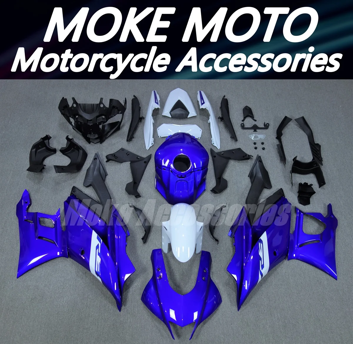 

Motorcycle Fairings Kit Fit For YZF R25 R3 2019 2020 2021 2022 2023 2024 Bodywork set High quality ABS injection Blue Gray