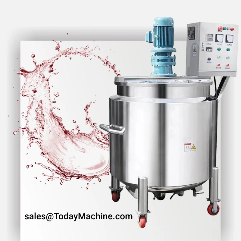 

High Quality 300-5000l Stainless Steel Electric Heating Mixing Tank Holding Tank With Agitator